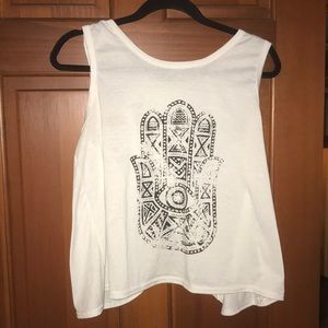 Boho Hamsa Crop Top with Open Back